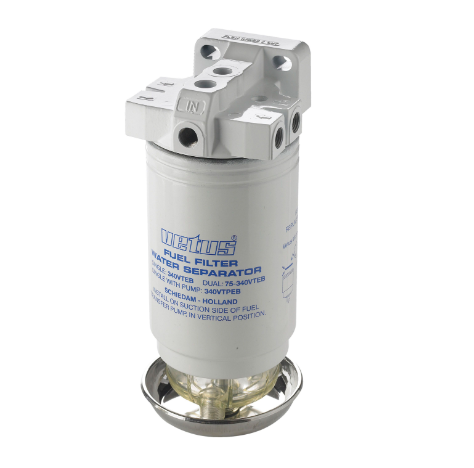 Vetus Vandudskiller / brændstof filter CE / ABYC, single, 10 micron, 380 l - 340VTEB
