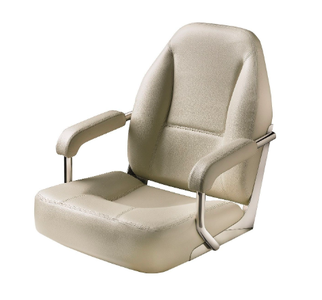 Vetus MASTER styre sæde med stel af rustfrit stål, hvid - CHFASW