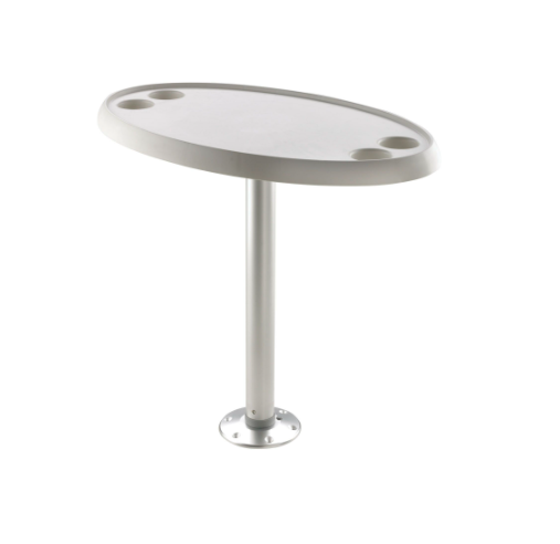 Vetus Ovalt bord, 76 x 45 cm, med fast sokkel og bundplade, højde 68 cm - PTTF68
