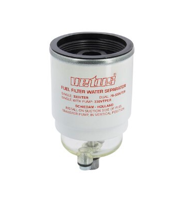 Vetus Vandudskiller / brændstof filter CE / ABYC, single, 30 micron, 620 l - 340VTER