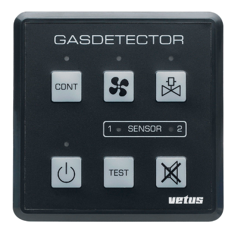 Vetus Gas- og kuliltedetektor, 12/24 Volt (incl.sensor) - GD1000