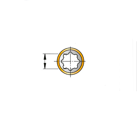 Vetus For aksel Ø1 ⅝" , 2 ⅛" udenfor, længde 6 ½" med messingkappe - RULAG15/8