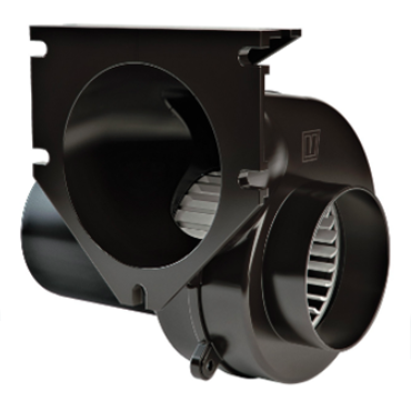 Vetus Motorrumsventilator 24 Volt Ø 102 mm, 4 m3/min, inkl. monteringsbeslag og in-line slangeforbindelses flange  - VENT10224