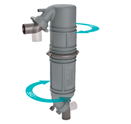 Vetus Lyddæmper/svanehals 45 mm - NLPG45