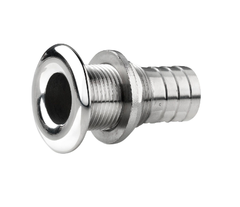 Vetus Thru-Hull, rustfrit stål, afrundede flange, poleret finish, G3 / 4 '', med slangetilslutningØ 23 mm - QF05ME-23