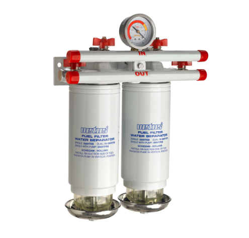 Vetus Vandudskiller / brændstof filter CE / ABYC, dobbelt, 10 micron, 460 l - 75350VTEB