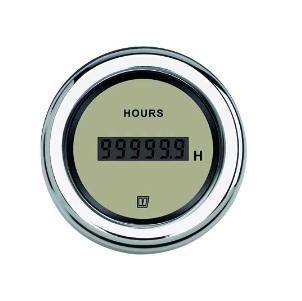 Vetus Timetæller 12/24 Volt, creme, udskæringsmål 52 mm  - HOURCN