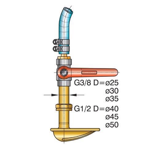 Vetus Vandindtag for Ø 25, 30 og 35 mm aksel - WCAPSET