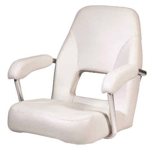 Vetus SAILOR styre sæde med anodiseret aluminium stel, hvid - CHSAILW2