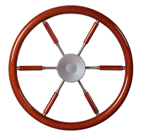 Vetus Rat med mahogniring og eger, type KWL38, Ø 380 mm - KWL38