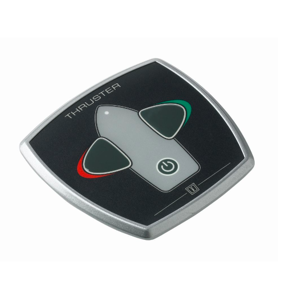 Vetus Bovpropel panel med trykknap og tidsforsinkelse, aluminium, 95 x 95 mm, 12/24 V - BPAS