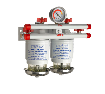 Vetus Vandudskiller / brændstof filter CE / ABYC, dobbelt, 10 micron, 190 l  - 75330VTEB