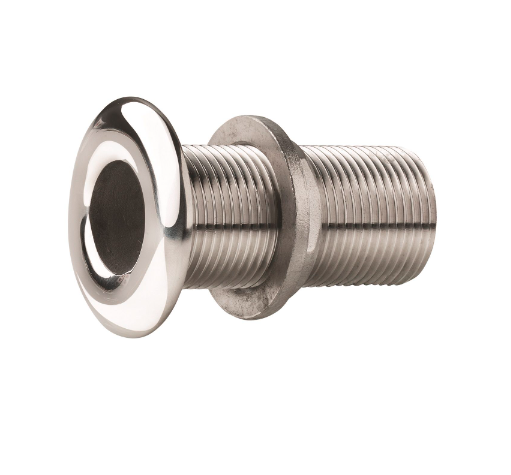 Vetus Skrog-gennemføring, rustfrit stål, afrundede flange, poleret finish, G3 / 8 '' - QD05MC-NN
