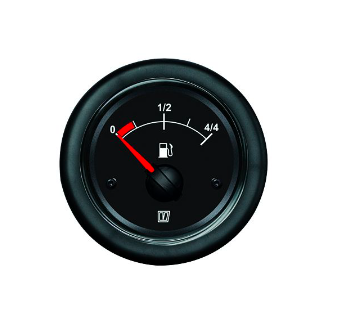 Vetus Tankmåler diesel 12/24 Volt, sort, udskæringsmål 52 mm. u/sensor - FUELB