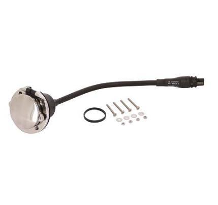 Vetus Quick Connect - Schuko stikkontakt 16A, IP56, indbygget, poleret rustfrit stål AISI316 - EOQW1RFS