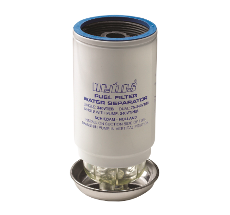 Vetus Udskiftning brændstoffilter element CE / ABYC, 10 micron, max 42 gph (190 l / h) - blå - VT33EB