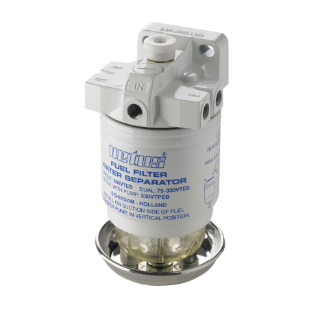 Vetus Vandudskiller / brændstof filter CE / ABYC, single, 10 micron, 190 l  - 330VTEPB