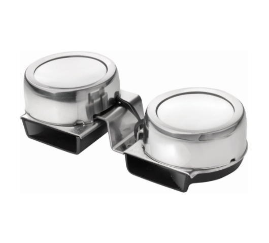 Vetus Dobbelt horn, 12/24 V, rustfrit stål. Højt og lav tone - C12D