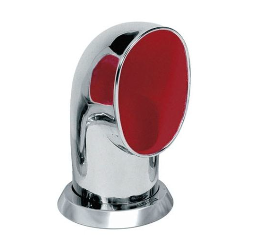 Vetus Cowl ventilator 75 mm id, type Jerry, S / S 316, med rød interiør (incl ringen og møtrik) - JER316R