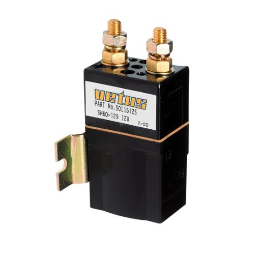 Vetus Enkelt relæ 12 Volt / 1500 W, m 8 terminaler - AFST1512S