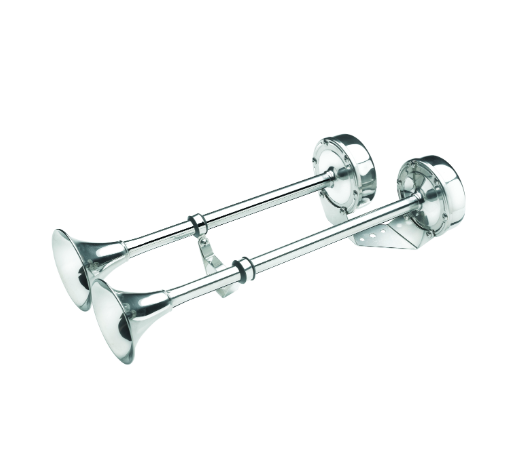 Vetus Dobbelt horn, høje tone og lav tone. 24 V, rustfrit stål - H24D