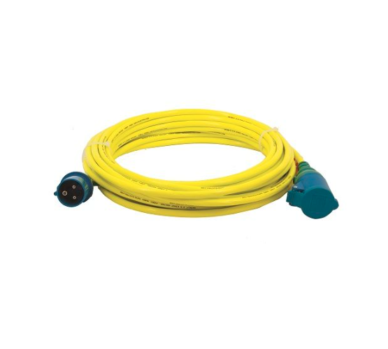Vetus CEE-CEE forlængerkabel, 15 meter, 16A, IP44, H07BQ-F 3G, 2,50 mm² PUR - EOCABX15M