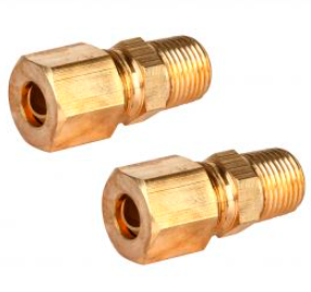 Vetus Lige messing koblingsæt (han) til 10 mm slange (2x) - HS1039MS