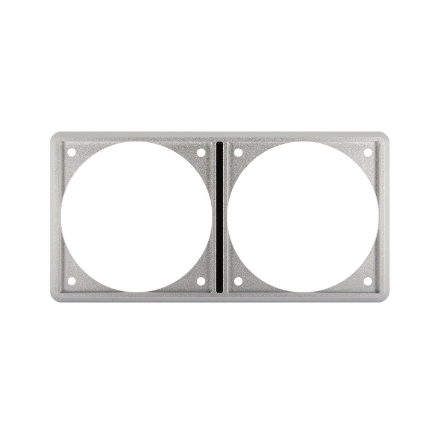 Vetus Aluminiumsramme til 2 paneler, Ø75mm - XTASF2P