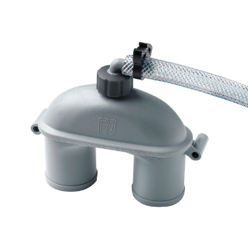 Vetus Antihævert m. 360° drejelig slangestuds, m. ventil, m. 4 m. slange, 38 mm  - ASD38H