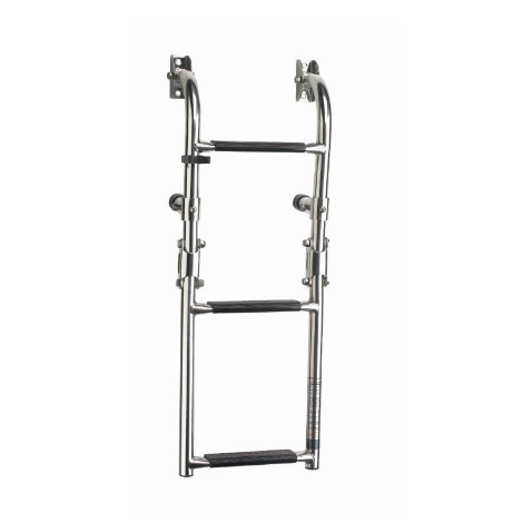 Vetus  Foldestige rustfrit stål (AISI 316), agterspejl monteret med 3 trin, udfoldet længde 625 mm - SLF3A