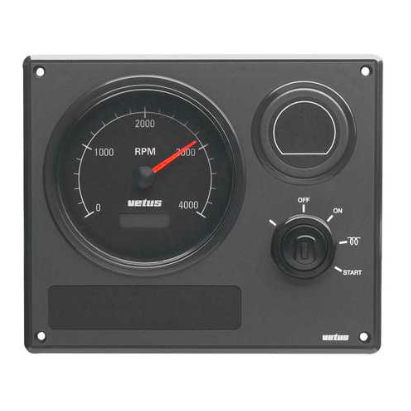 Vetus 2. generations motorpanel MP22, 24V, 2 sorte instrumenter, (0-4000 ) - MP22KBS4