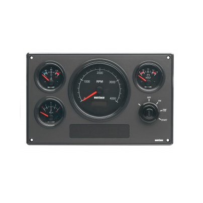 Vetus 2. generations motorpanel MP34, 12V, 4 sorte instrumenter, (0-4000 ) - MP34KBS2