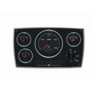 Vetus Aluminium motor panel typen MPA34 CAN, 12V, 4 sorte instrumenter (0-4000 rpm) - MPA34CANBS2